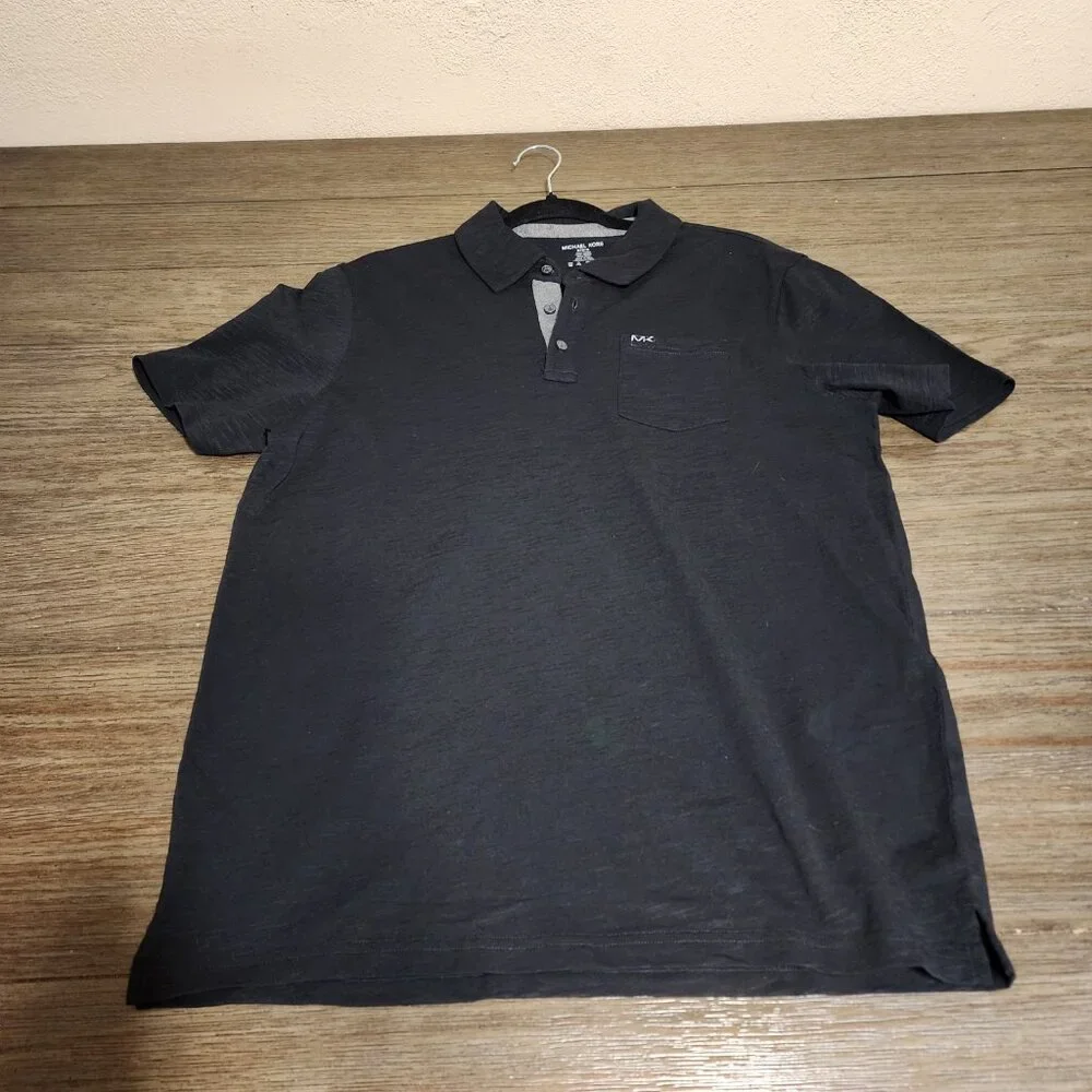 Michael Kors Men's Polo Pocketed with Embroidered Logo NWOT Black Med - Picture 2 of 7